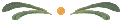 Decoration, yellow dot with greenery to either side
