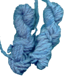 dyed with blue food coloring